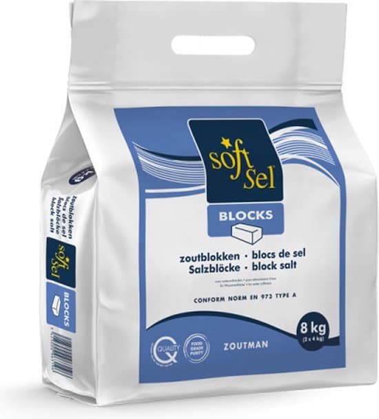 Zoutblok Waterverzachter 2x4kg - Zout Waterverzachter - Onthardingszout